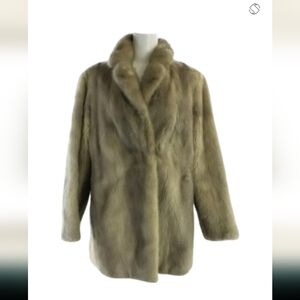 grey mink fur coat